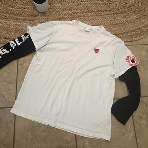 CDG LAYERED LONG SLEEVE TOP